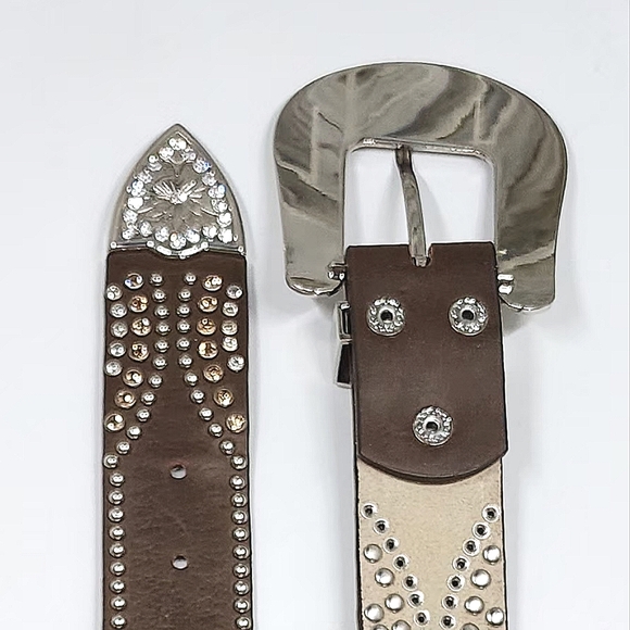 Vintage Rhinestone Studded Buckle Belt - Picture 7 of 14